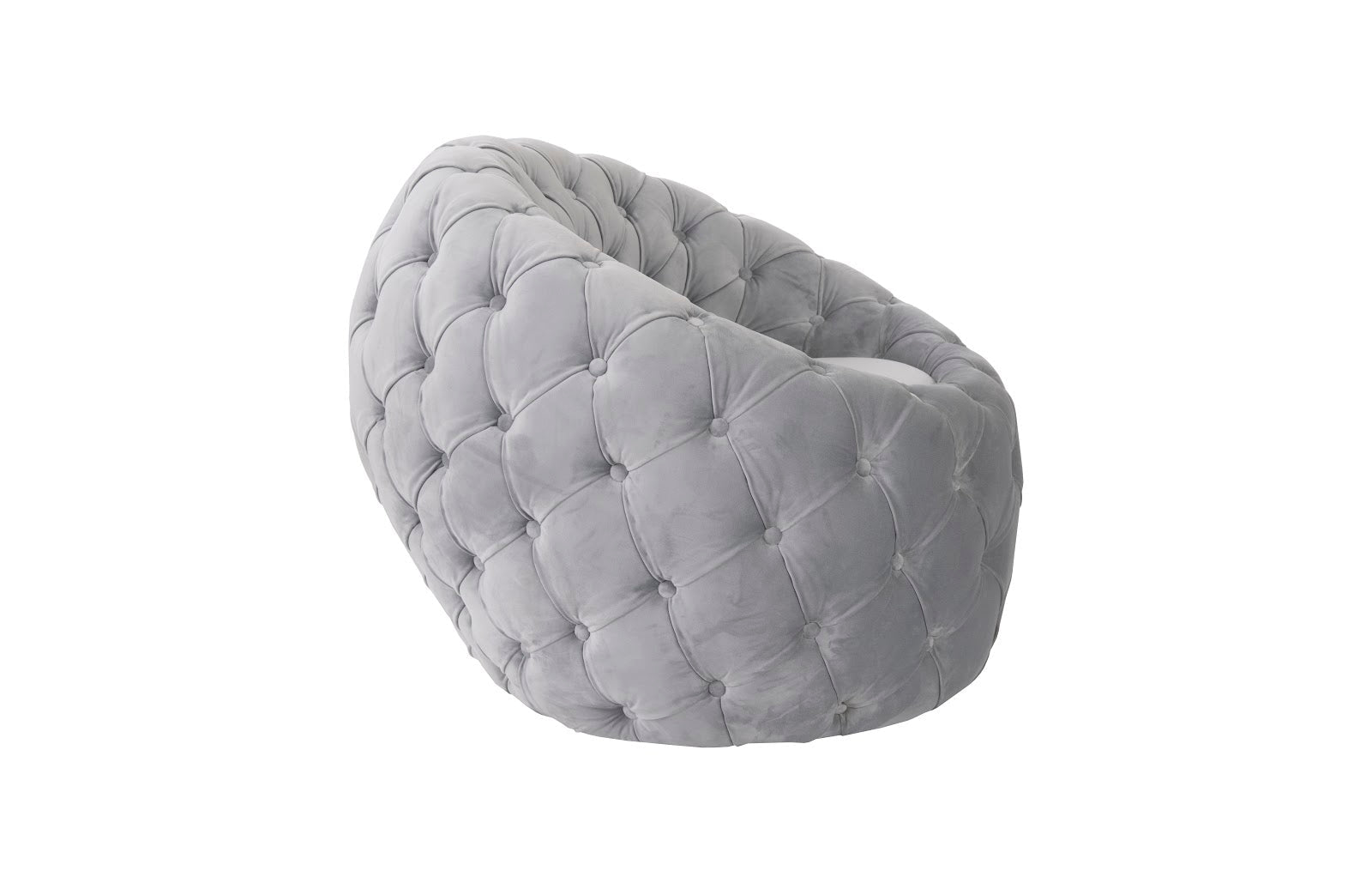 Phillips Collection Home Oversized LTL - Rate to be Quoted Phillips Collection Egg Chair, Cool Gray Velvet Fabric