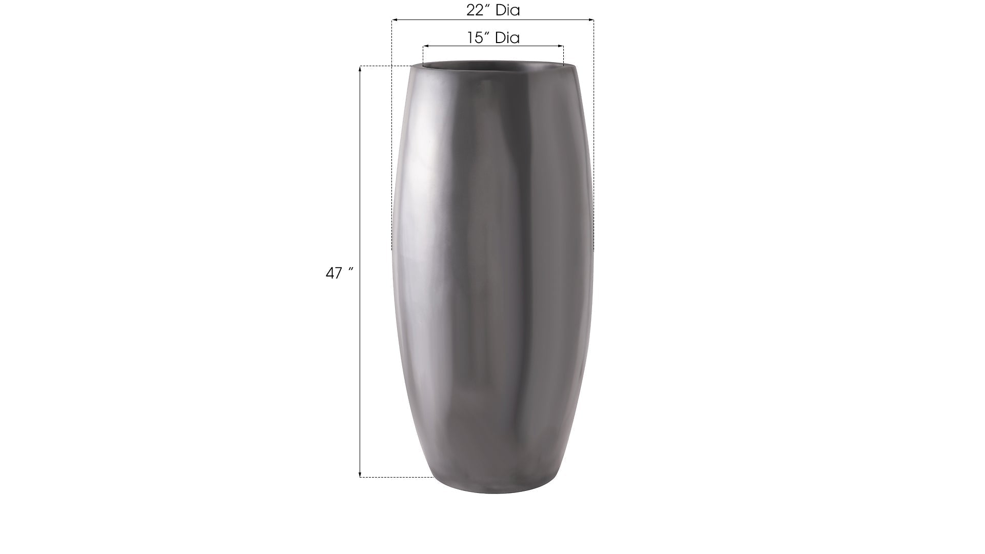 Phillips Collection Home Phillips Collection Elonga Planter, Polished Aluminum, LG