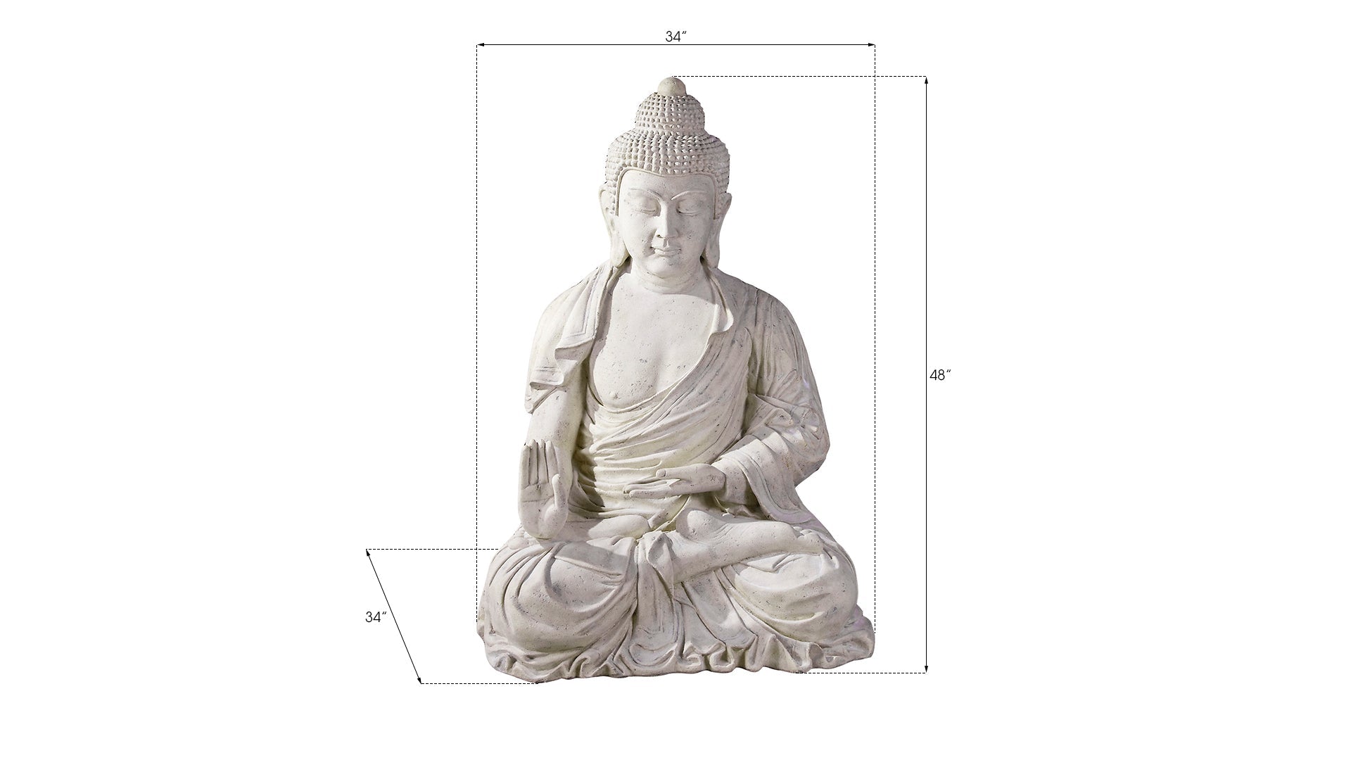 Phillips Collection Home Oversized LTL - Rate to be Quoted Phillips Collection Enchanting Buddha, Roman Stone