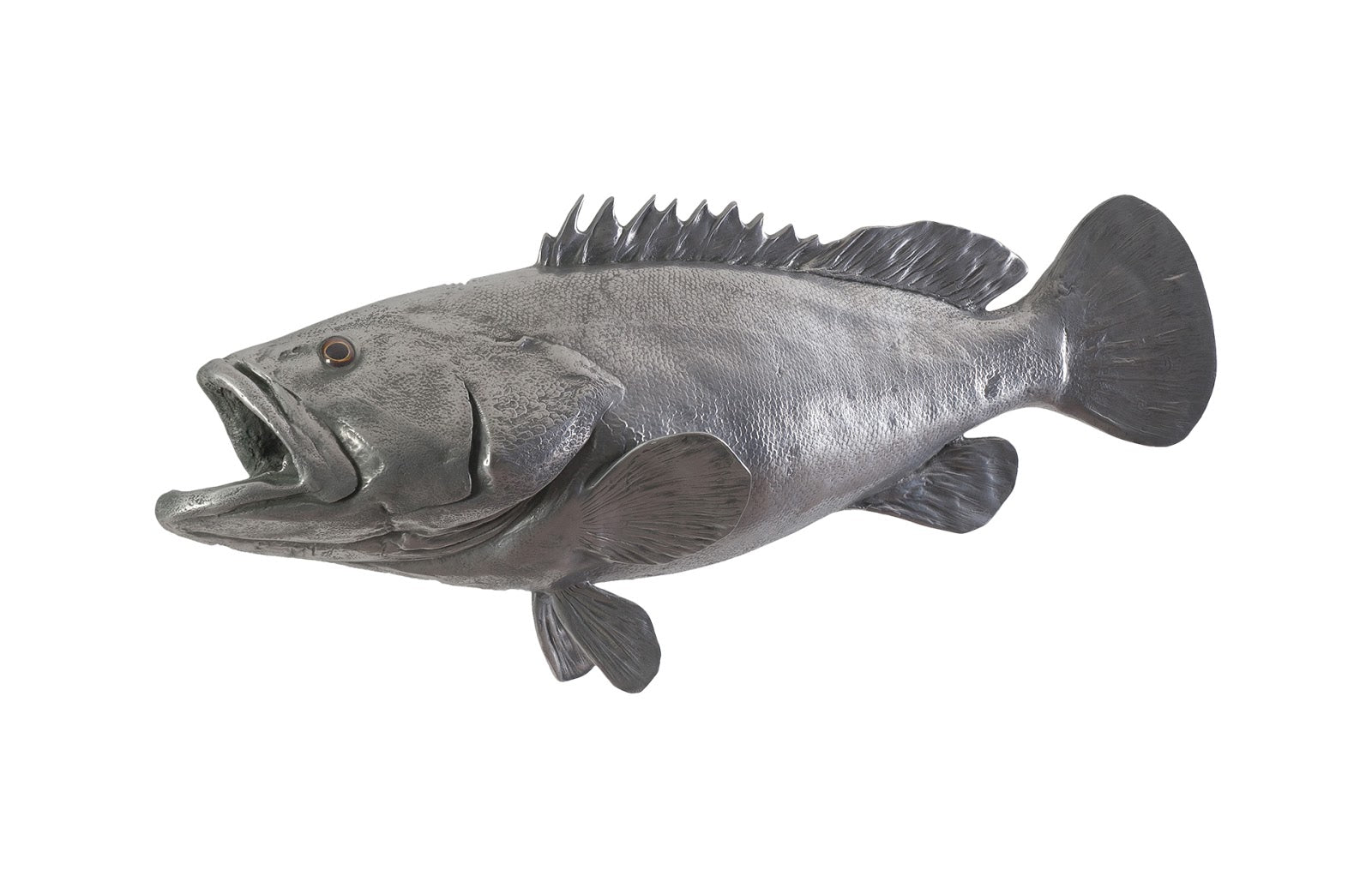 Phillips Collection Home Phillips Collection Estuary Cod Fish Wall Sculpture, Resin, Polished Aluminum Finish