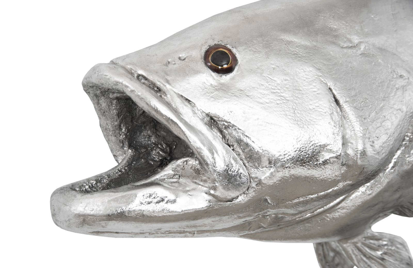 Phillips Collection Home Phillips Collection Estuary Cod Fish Wall Sculpture, Resin, Silver Leaf