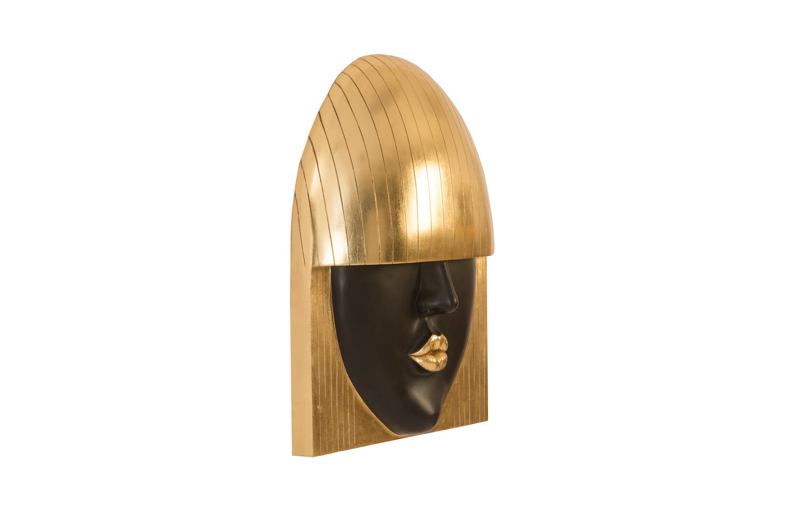 Phillips Collection Home Phillips Collection Fashion Faces Wall Art, Large, Kiss, Black and Gold Leaf
