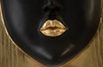 Phillips Collection Home Phillips Collection Fashion Faces Wall Art, Large, Kiss, Black and Gold Leaf
