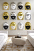 Phillips Collection Home Phillips Collection Fashion Faces Wall Art, Large, Kiss, White and Gold Leaf