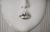 Phillips Collection Home Phillips Collection Fashion Faces Wall Art, Large, Kiss, White and Silver Leaf