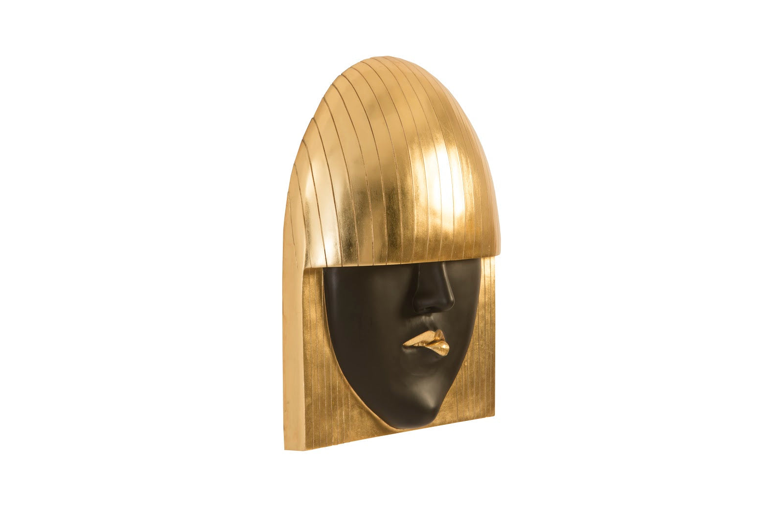 Phillips Collection Home Phillips Collection Fashion Faces Wall Art, Large, Pout, Black and Gold Leaf