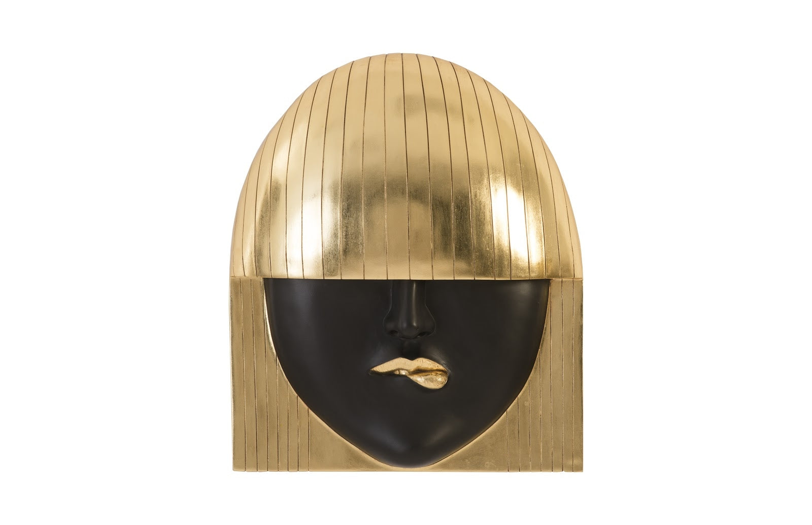 Phillips Collection Home Phillips Collection Fashion Faces Wall Art, Large, Pout, Black and Gold Leaf