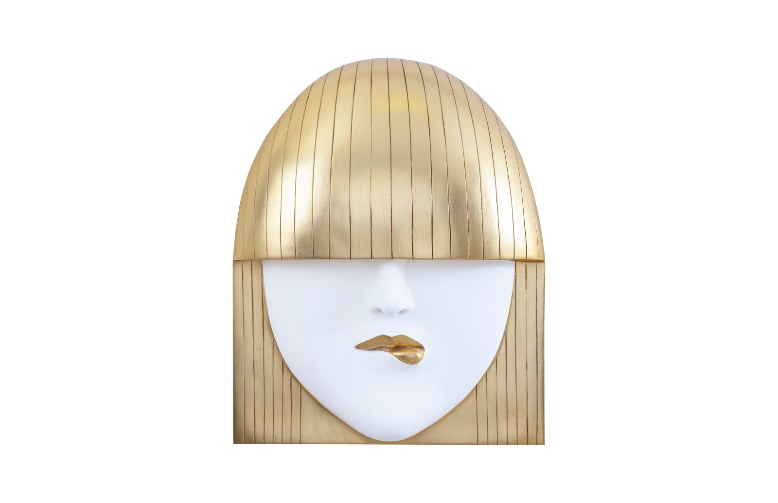 Phillips Collection Home Phillips Collection Fashion Faces Wall Art, Large, Pout, White and Gold Leaf