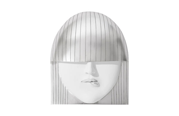 Phillips Collection Home Phillips Collection Fashion Faces Wall Art, Large, Pout, White and Silver Leaf