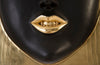 Phillips Collection Home Phillips Collection Fashion Faces Wall Art, Large, Smile, Black and Gold Leaf