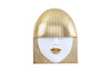 Phillips Collection Home Phillips Collection Fashion Faces Wall Art, Large, Smile, White and Gold Leaf