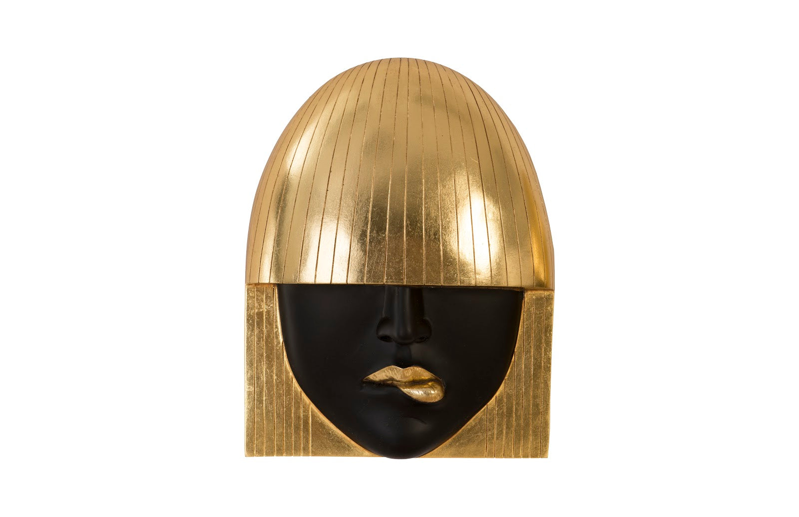 Phillips Collection Home Phillips Collection Fashion Faces Wall Art, Small, Black and Gold Leaf, Set of 3
