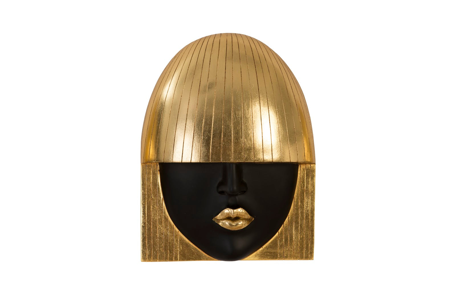 Phillips Collection Home Phillips Collection Fashion Faces Wall Art, Small, Black and Gold Leaf, Set of 3