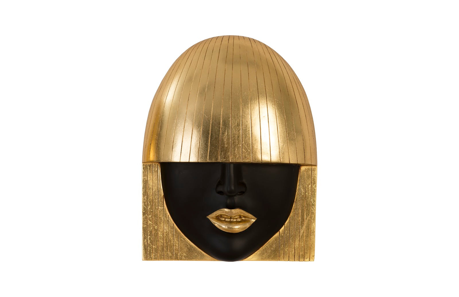 Phillips Collection Home Phillips Collection Fashion Faces Wall Art, Small, Black and Gold Leaf, Set of 3
