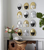 Phillips Collection Home Phillips Collection Fashion Faces Wall Art, Small, White and Gold Leaf, Set of 3