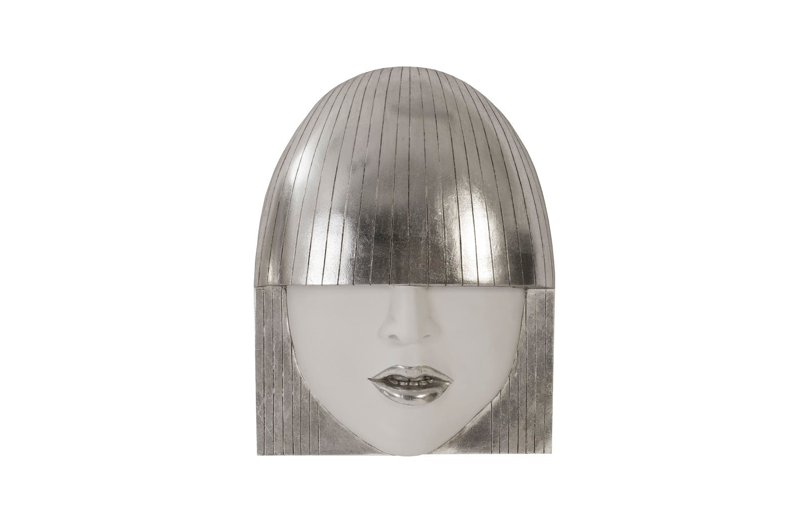 Phillips Collection Home Phillips Collection Fashion Faces Wall Art, Small, White and Silver Leaf, Set of 3