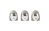 Phillips Collection Home Phillips Collection Fashion Faces Wall Art, Small, White and Silver Leaf, Set of 3