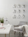 Phillips Collection Home Phillips Collection Fashion Faces Wall Art, Small, White and Silver Leaf, Set of 3