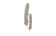 Phillips Collection Home Phillips Collection Feathers Wall Art, Large, Silver Leaf, Set of 2