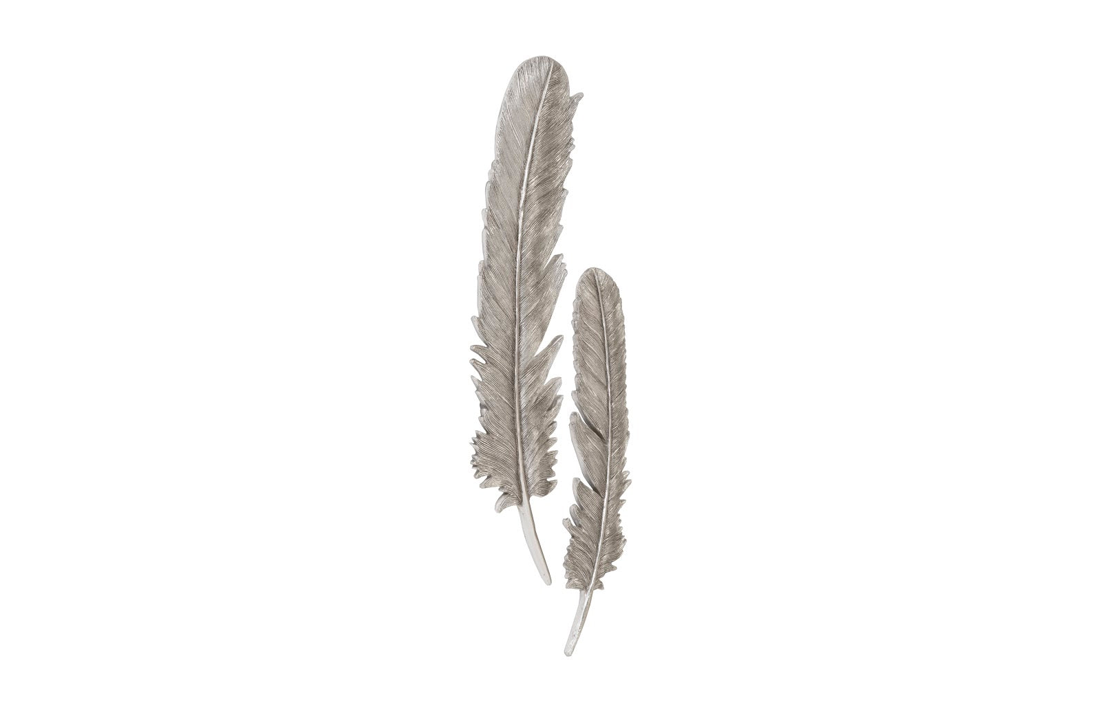 Phillips Collection Home Phillips Collection Feathers Wall Art, Large, Silver Leaf, Set of 2