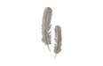 Phillips Collection Home Phillips Collection Feathers Wall Art, Large, Silver Leaf, Set of 2