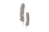 Phillips Collection Home Phillips Collection Feathers Wall Art, Large, Silver Leaf, Set of 2
