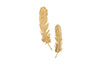 Phillips Collection Home Phillips Collection Feathers Wall Art, Small, Gold Leaf, Set of 2