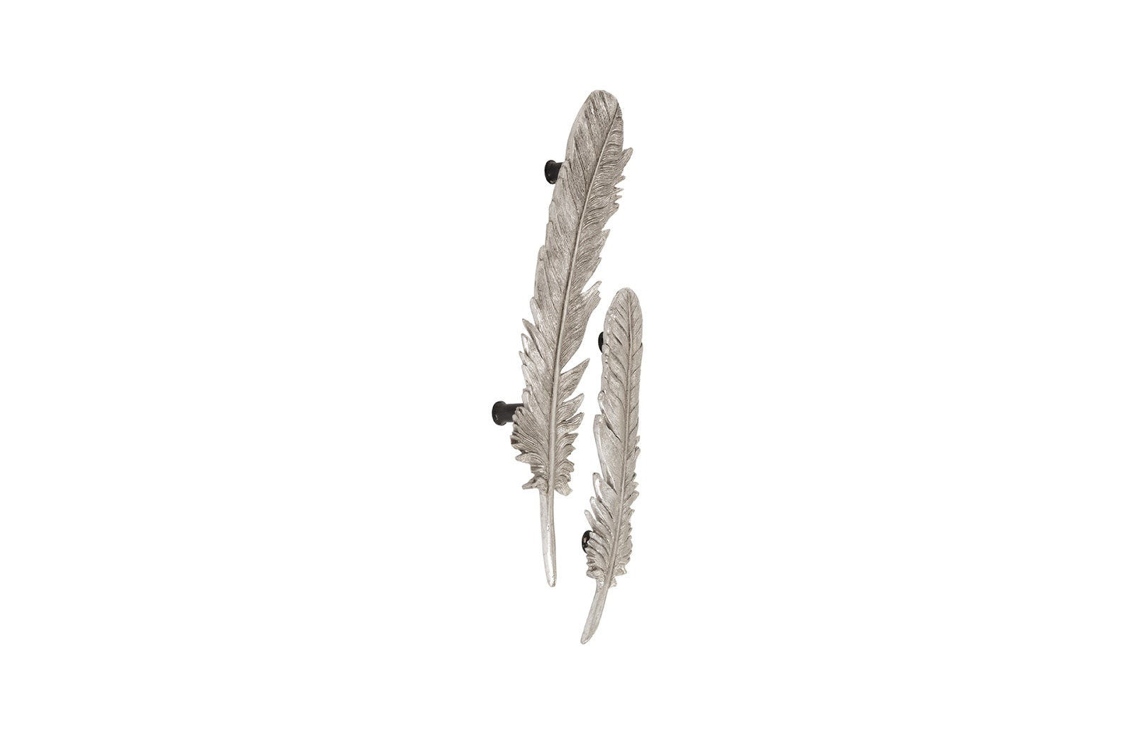 Phillips Collection Home Phillips Collection Feathers Wall Art, Small, Silver Leaf, Set of 2