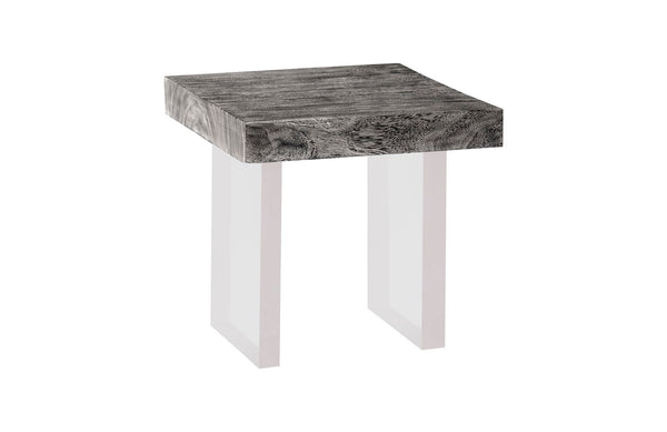 Phillips Collection Home Phillips Collection Floating Side Table, Gray Stone, Acrylic Legs