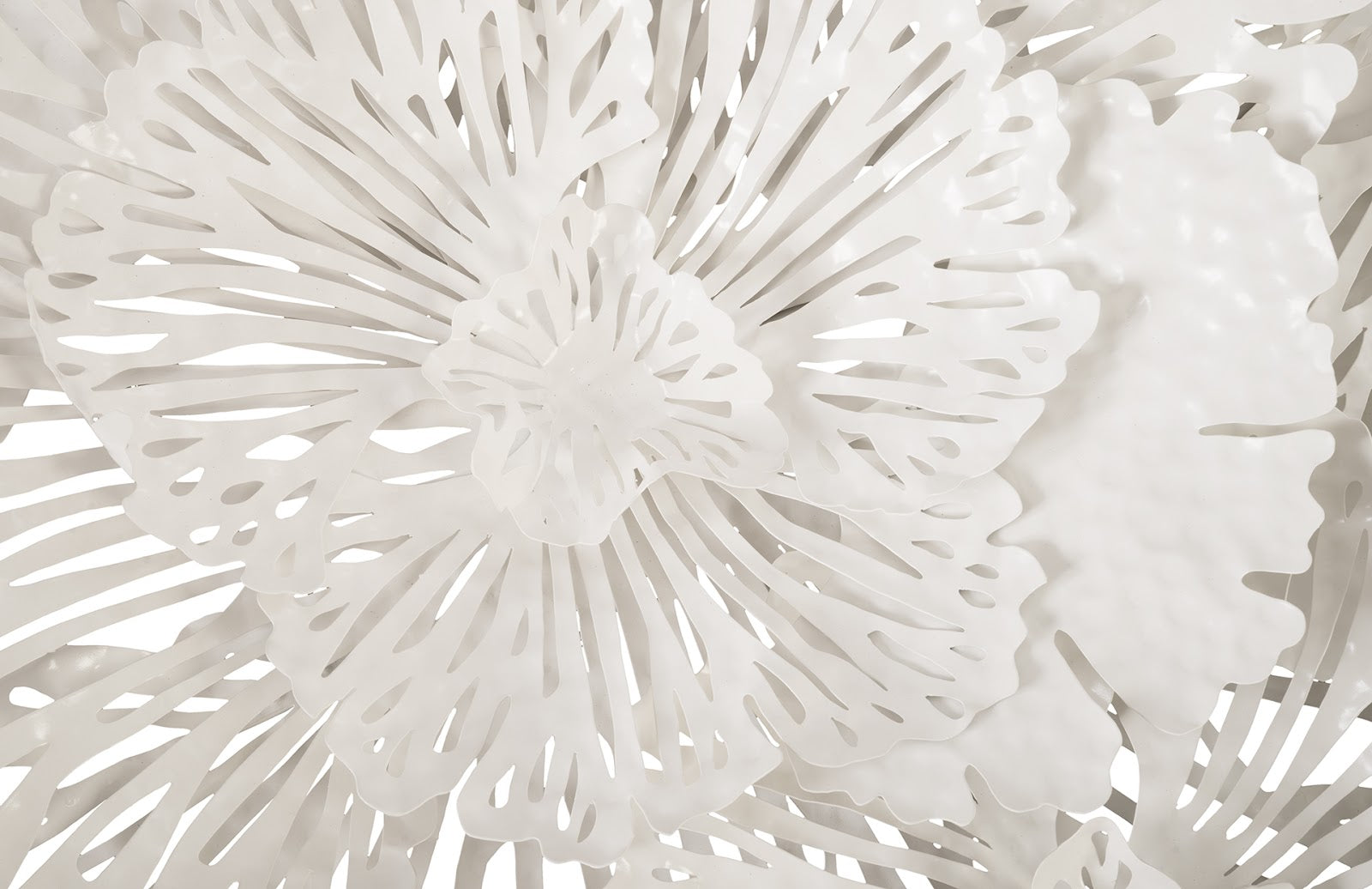 Phillips Collection Home Oversized LTL - Rate to be Quoted Phillips Collection Flower Wall Art, Large, White, Metal