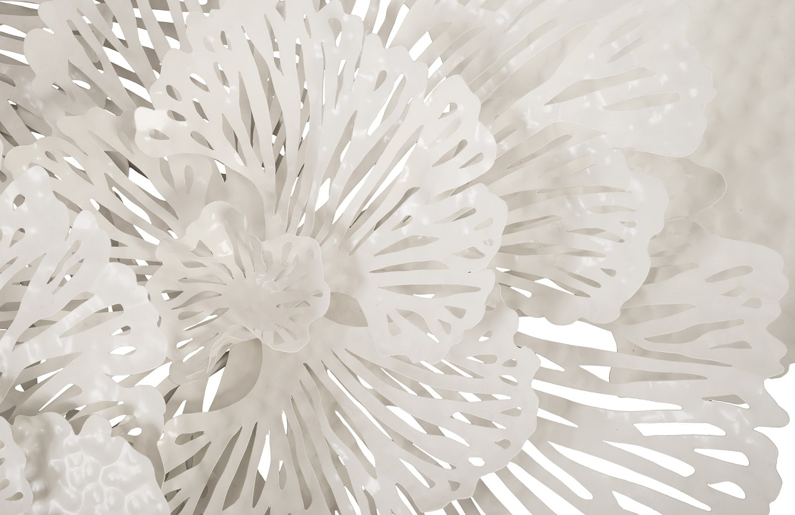 Phillips Collection Home Oversized LTL - Rate to be Quoted Phillips Collection Flower Wall Art, Large, White, Metal