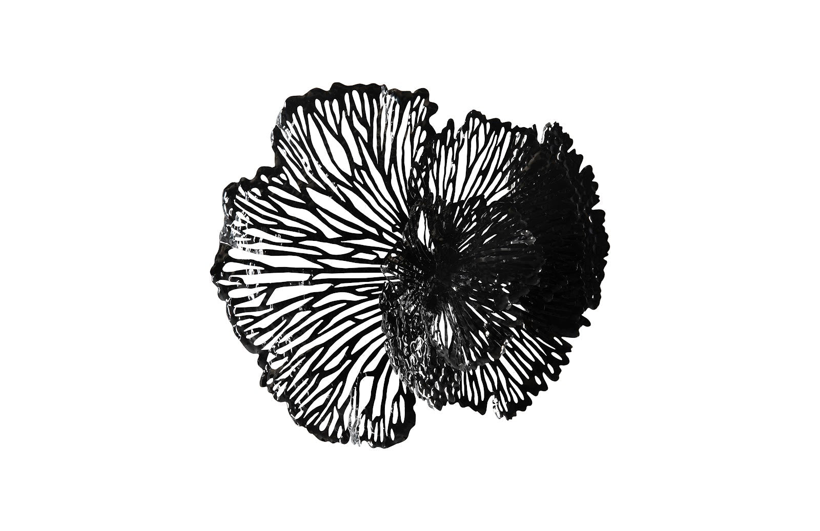Phillips Collection Home Phillips Collection Flower Wall Art, Medium, Black, Metal