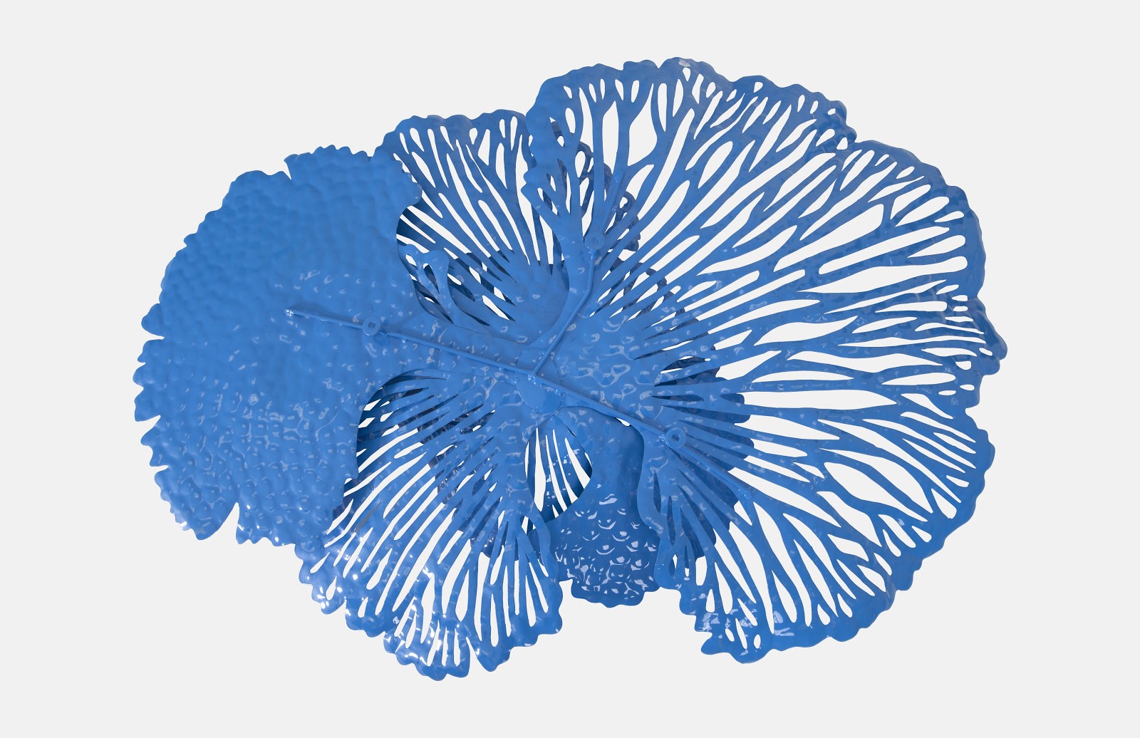 Phillips Collection Home Phillips Collection Flower Wall Art, Medium, Blue, Metal