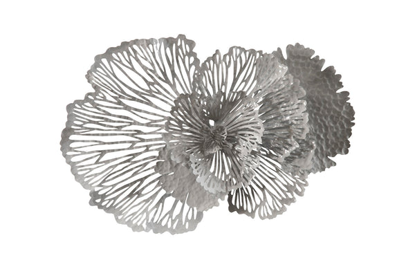 Phillips Collection Home Phillips Collection Flower Wall Art, Medium, Gray, Metal