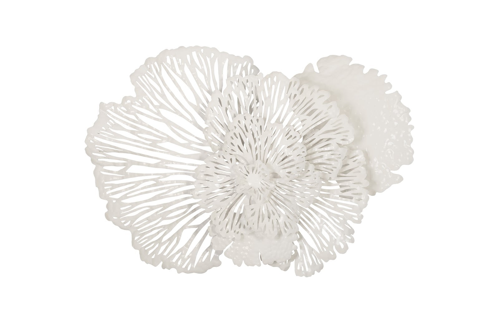 Phillips Collection Home Phillips Collection Flower Wall Art, Medium, White, Metal