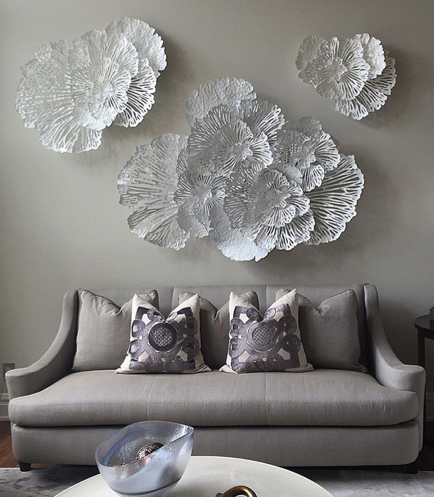 Phillips Collection Home Phillips Collection Flower Wall Art, Medium, White, Metal