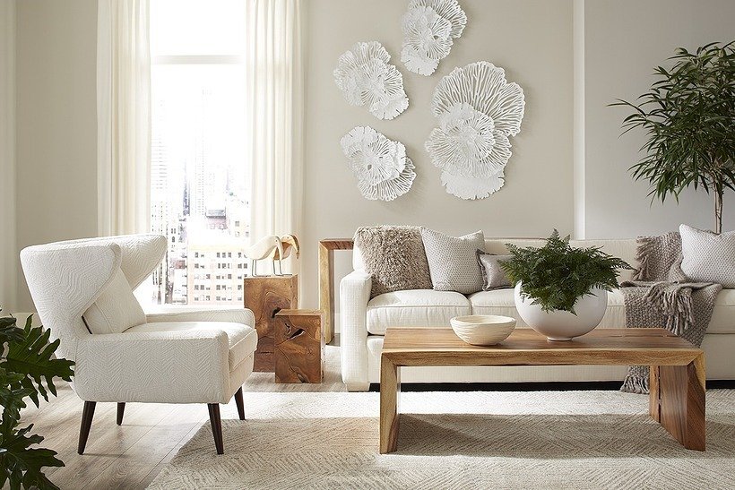 Phillips Collection Home Phillips Collection Flower Wall Art, Medium, White, Metal