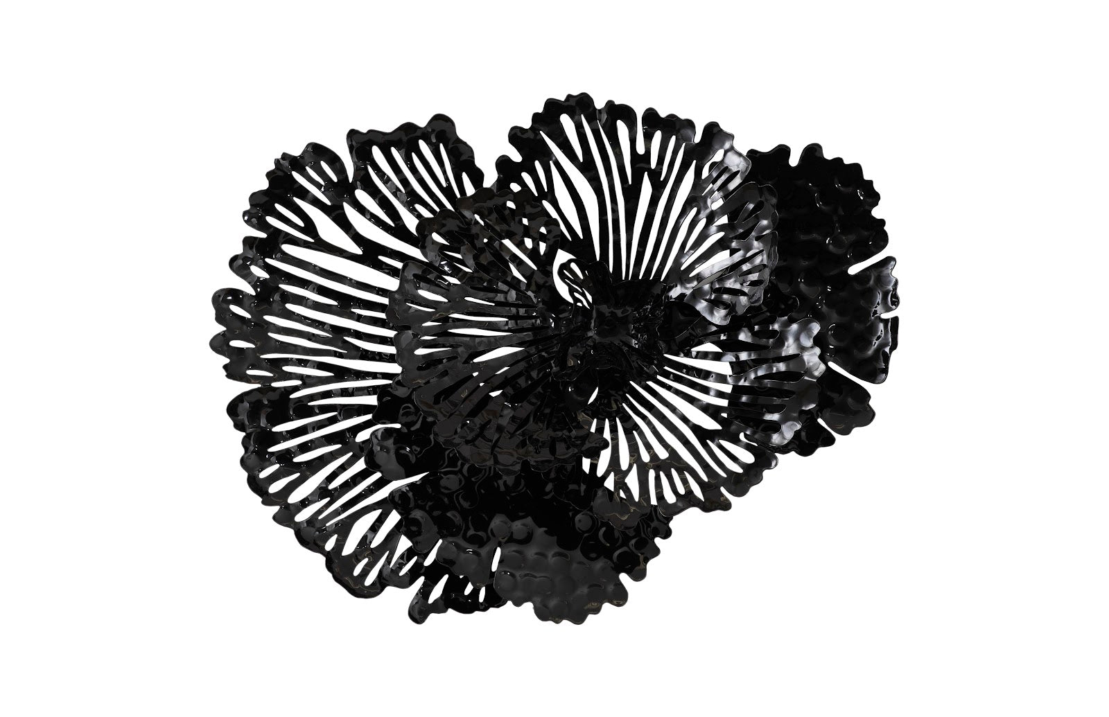 Phillips Collection Home Phillips Collection Flower Wall Art, Small, Black, Metal