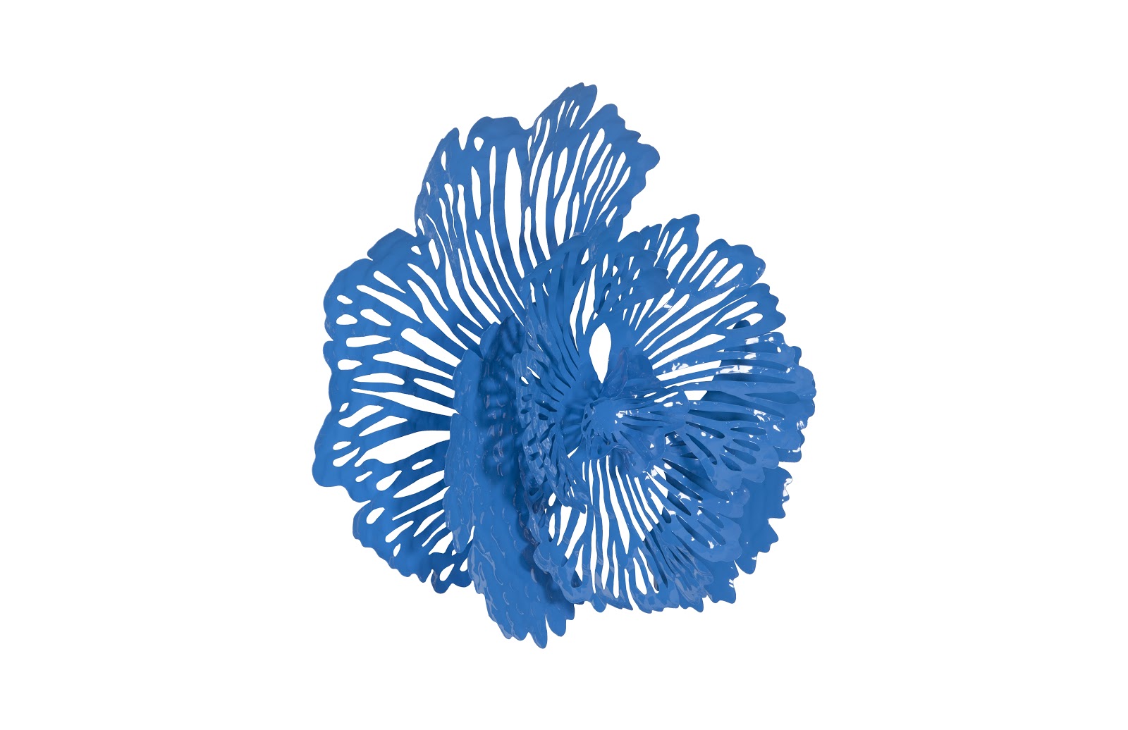 Phillips Collection Home Phillips Collection Flower Wall Art, Small, Blue, Metal