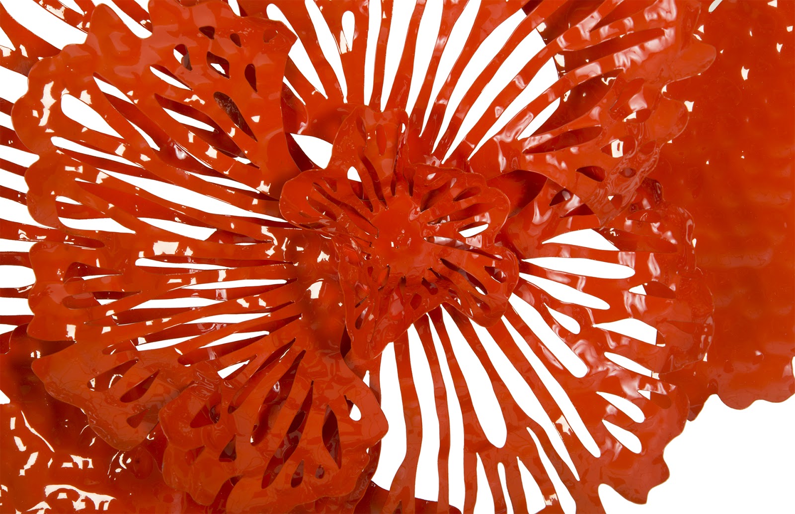 Phillips Collection Home Phillips Collection Flower Wall Art, Small, Coral, Metal