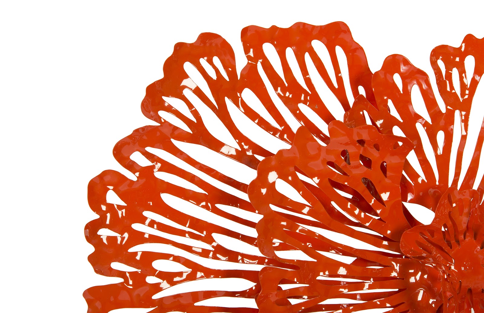 Phillips Collection Home Phillips Collection Flower Wall Art, Small, Coral, Metal