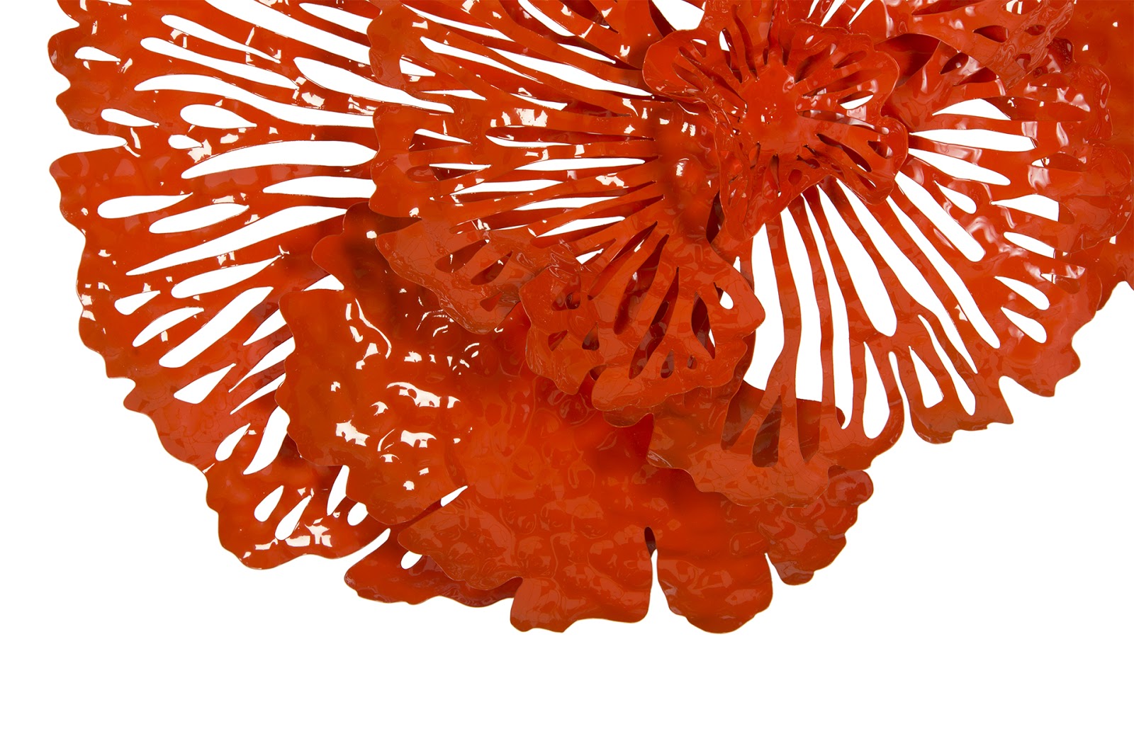 Phillips Collection Home Phillips Collection Flower Wall Art, Small, Coral, Metal