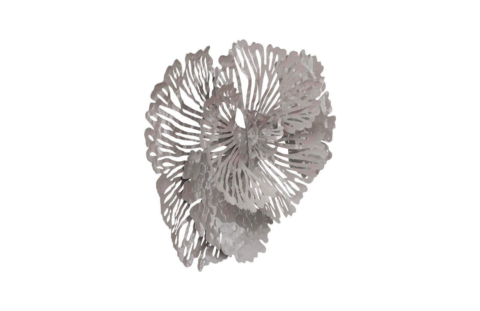 Phillips Collection Home Phillips Collection Flower Wall Art, Small, Gray, Metal