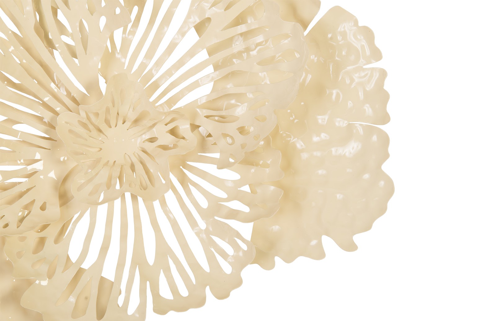 Phillips Collection Home Phillips Collection Flower Wall Art, Small, Ivory, Metal