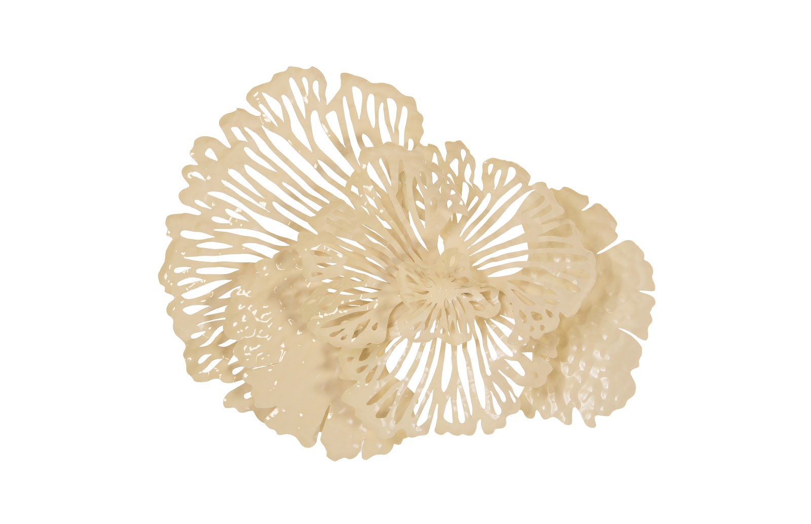 Phillips Collection Home Phillips Collection Flower Wall Art, Small, Ivory, Metal