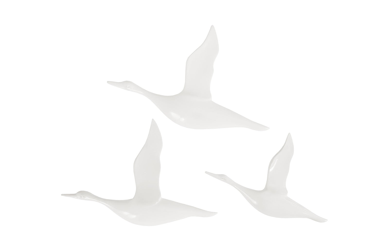 Phillips Collection Home Phillips Collection Flying Ducks, Gel Coat White, Set of 3
