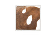 Phillips Collection Home Phillips Collection Framed Slice Wall Tile, Teak Wood, White Frame