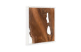 Phillips Collection Home Phillips Collection Framed Slice Wall Tile, Teak Wood, White Frame