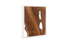 Phillips Collection Home Phillips Collection Framed Slice Wall Tile, Teak Wood, White Frame