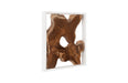 Phillips Collection Home Phillips Collection Framed Slice Wall Tile, Teak Wood, White Frame
